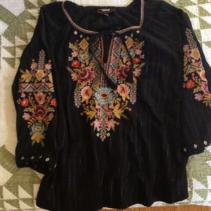 Johnny Was embroidered peasant blouse